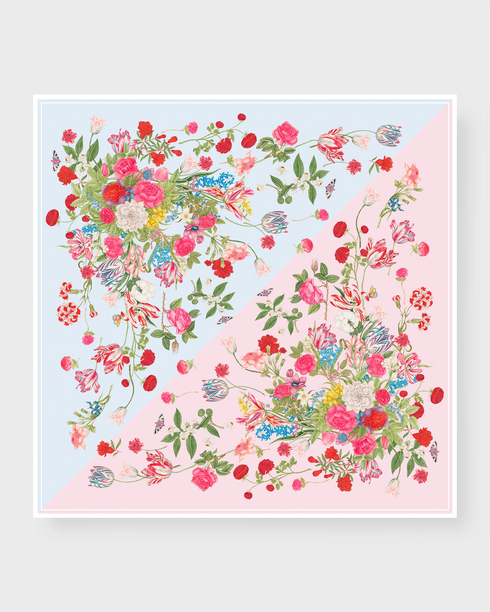 Beatrice silk double sided scarf