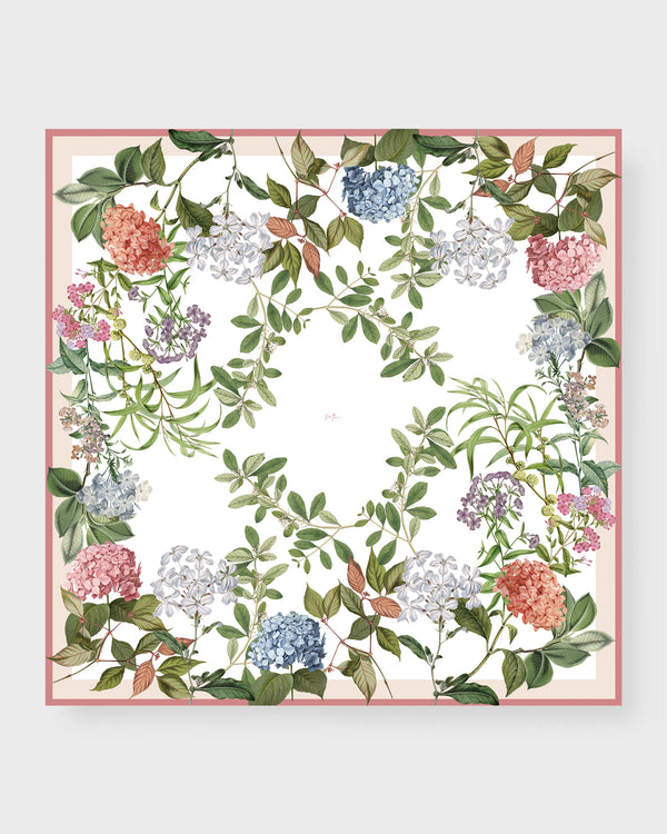 Double Sided Print Soft Square Silk Scarf