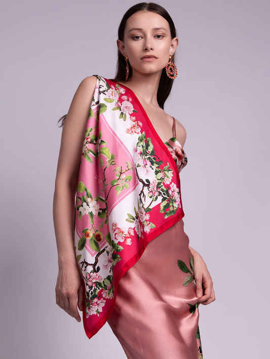 Vika Small Square Silk Scarf