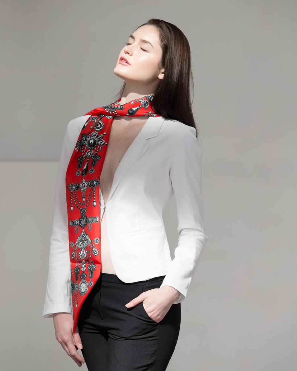 Feodora Long Silk Scarf