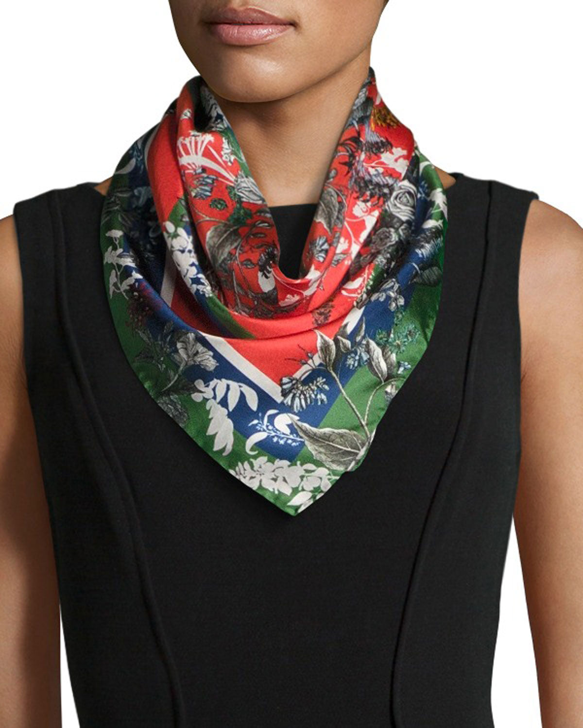 FREYA Small Square Silk Twill Scarf