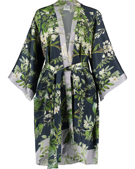 Silk Kimono Louise Navy