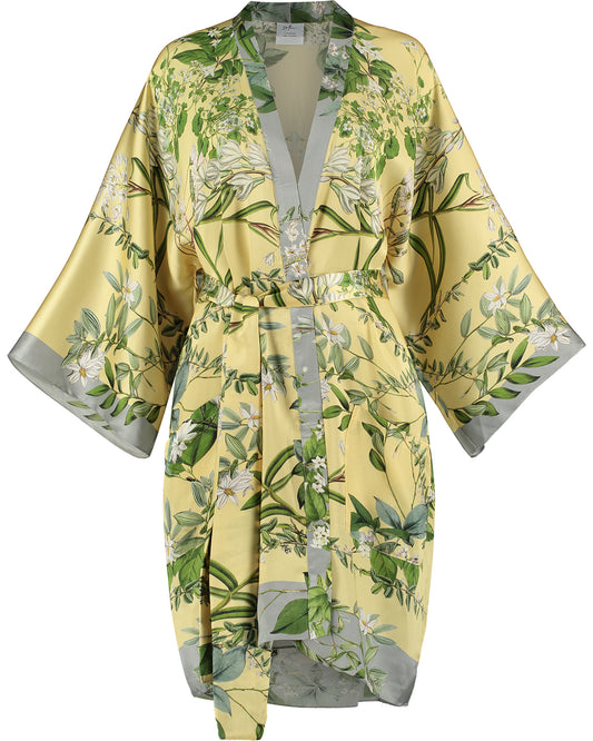 Silk Kimono Louise Yellow
