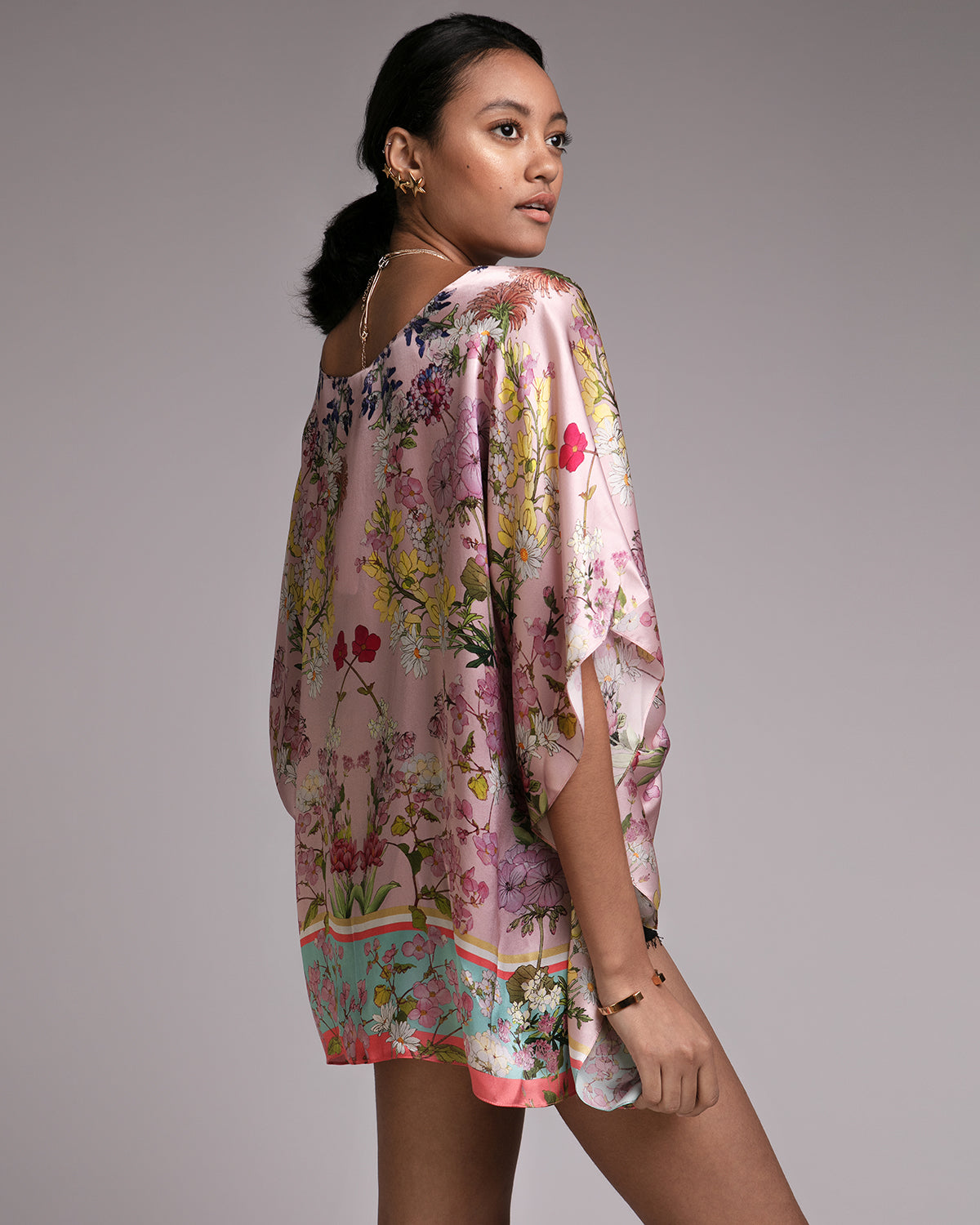 Silk Kaftan Laura Mint