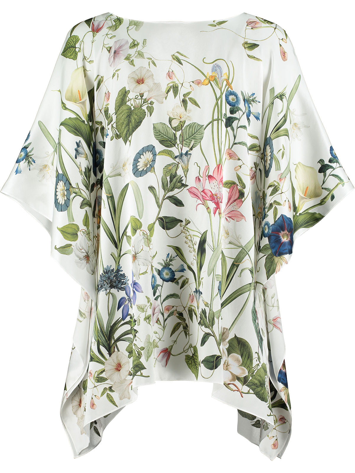 Silk Kaftan Leah White