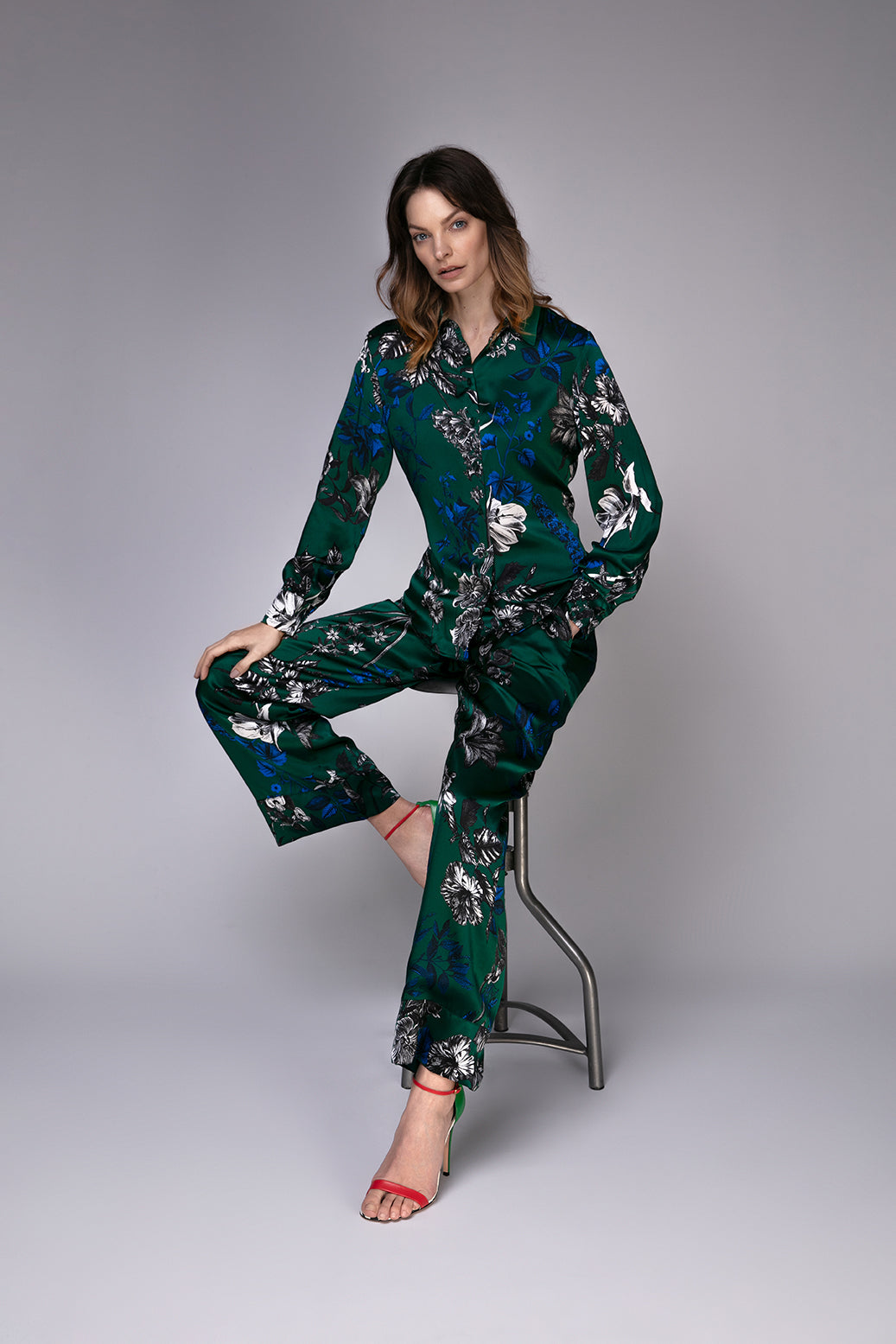 Silk Trousers Maya Green