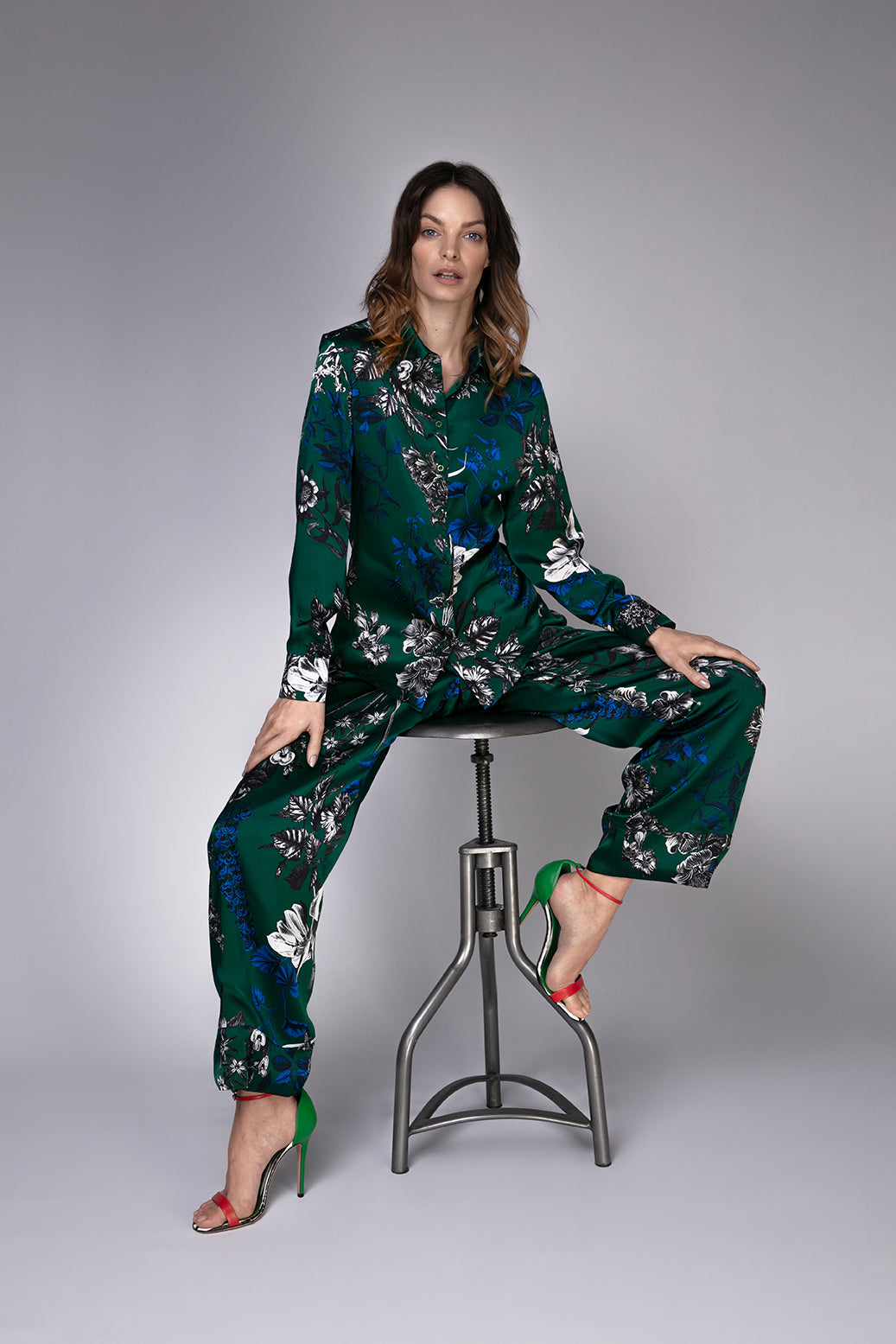 Silk Trousers Maya Green